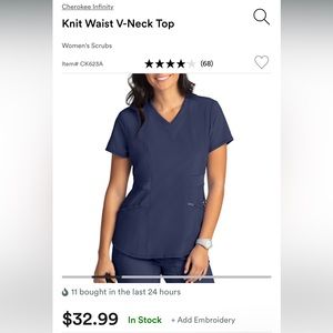 Scrub Top Infinity by Cherokee